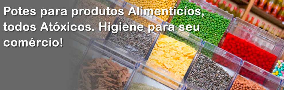 Potes acrílico para alimentos